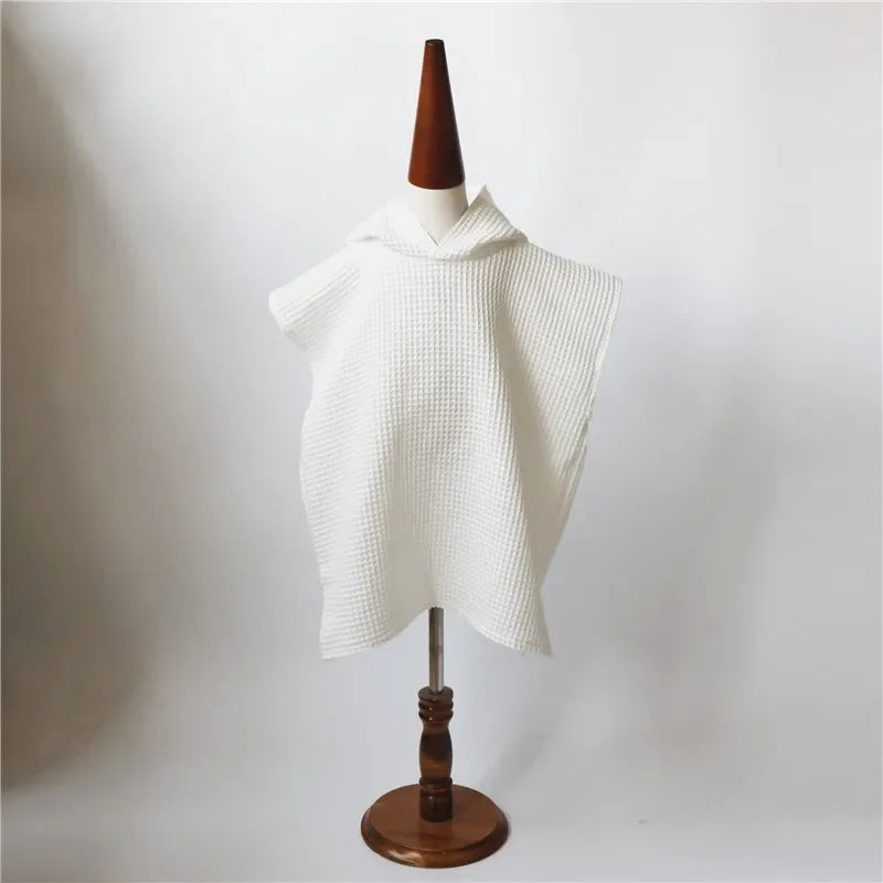 Cotton Waffle Hooded Baby Bath Towels
