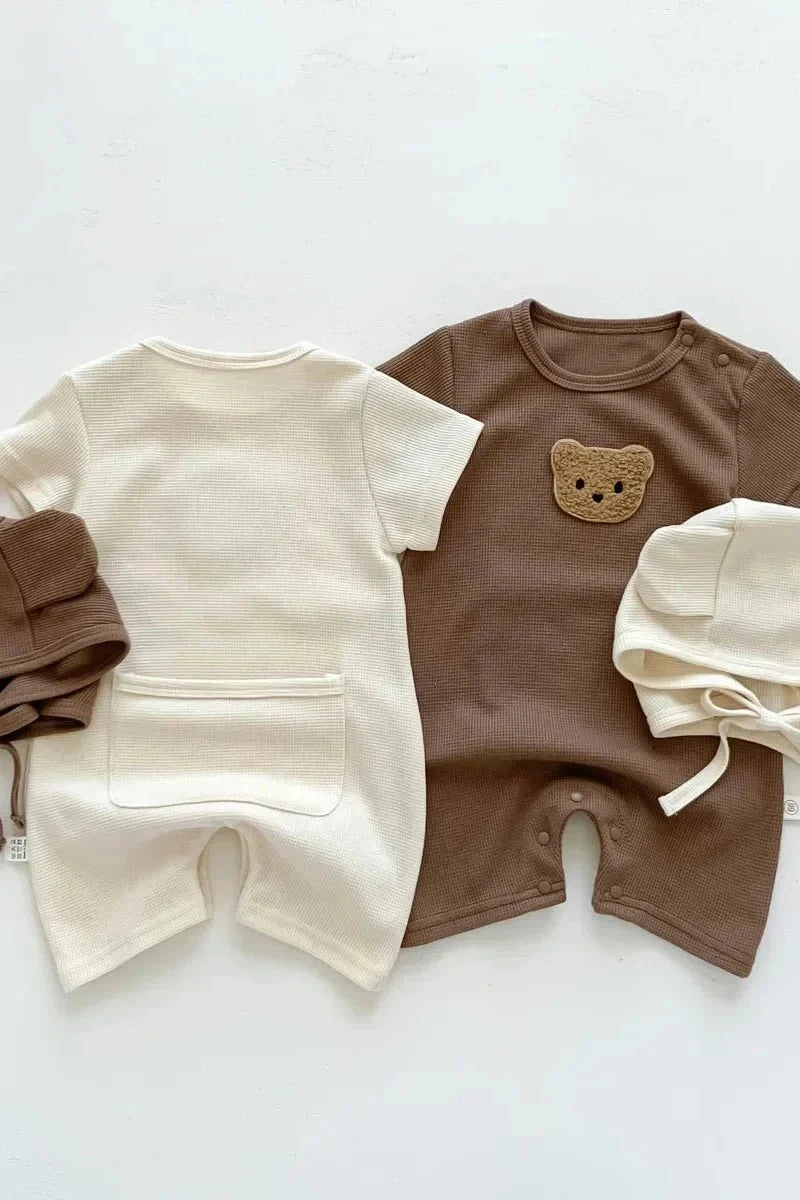 Cool Summer Bear &amp; Bonnet Hat Set