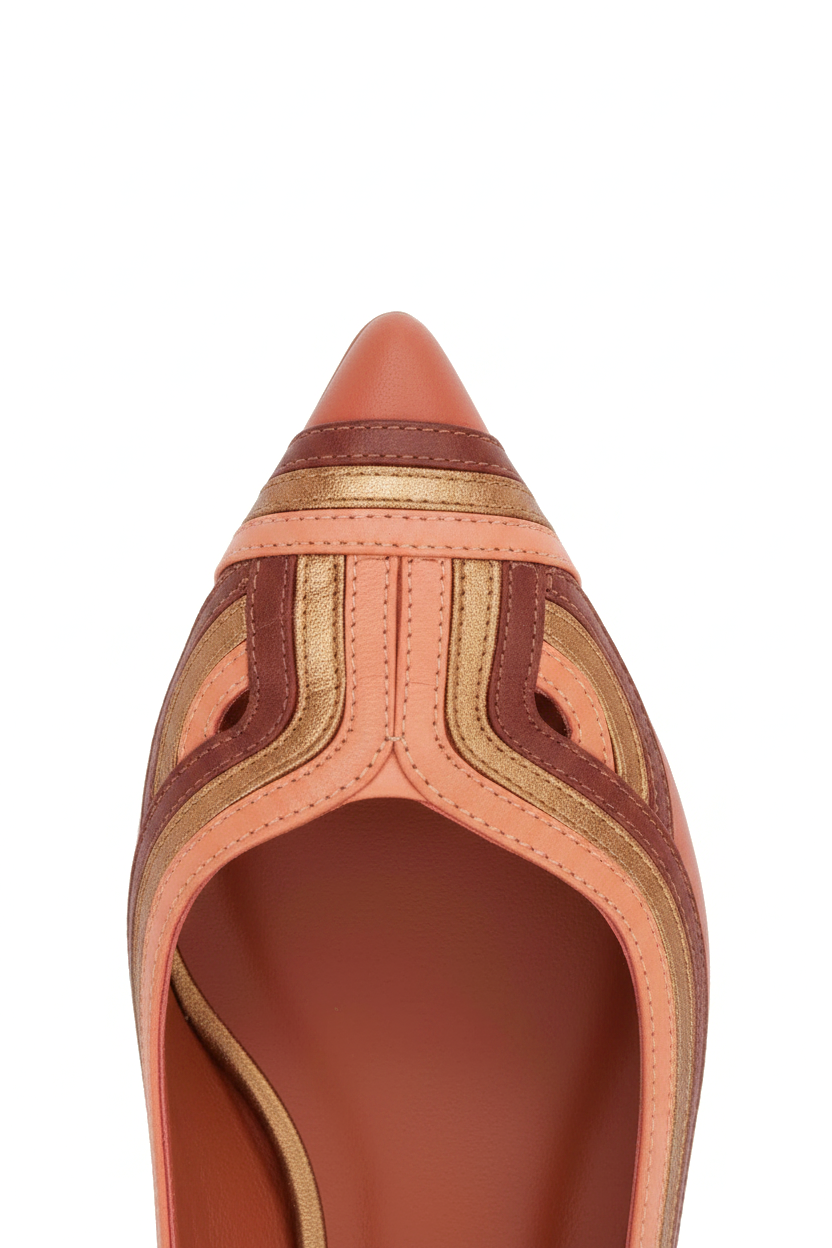 Begonia Caramel Leather Ballerinas – Pointed Toe Flats