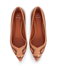 Begonia Caramel Leather Ballerinas – Pointed Toe Flats