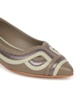Begonia Olive Green Leather Ballerinas – Pointed Toe Flats