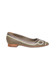 Begonia Olive Green Leather Ballerinas – Pointed Toe Flats