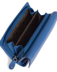 SADDLER PAULA Handmade Leather Trifold Purse – RFID Protected | 8 Card Slots, ID Window & Rear Zip Pocket | Gift Boxed