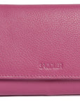 SADDLER PAULA Handmade Leather Trifold Purse – RFID Protected | 8 Card Slots, ID Window & Rear Zip Pocket | Gift Boxed