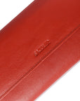 SADDLER CLAIRE Long Leather Trifold Purse - 18 Card Slots, Dual Zip Pockets, and Note Sections - RFID Protected