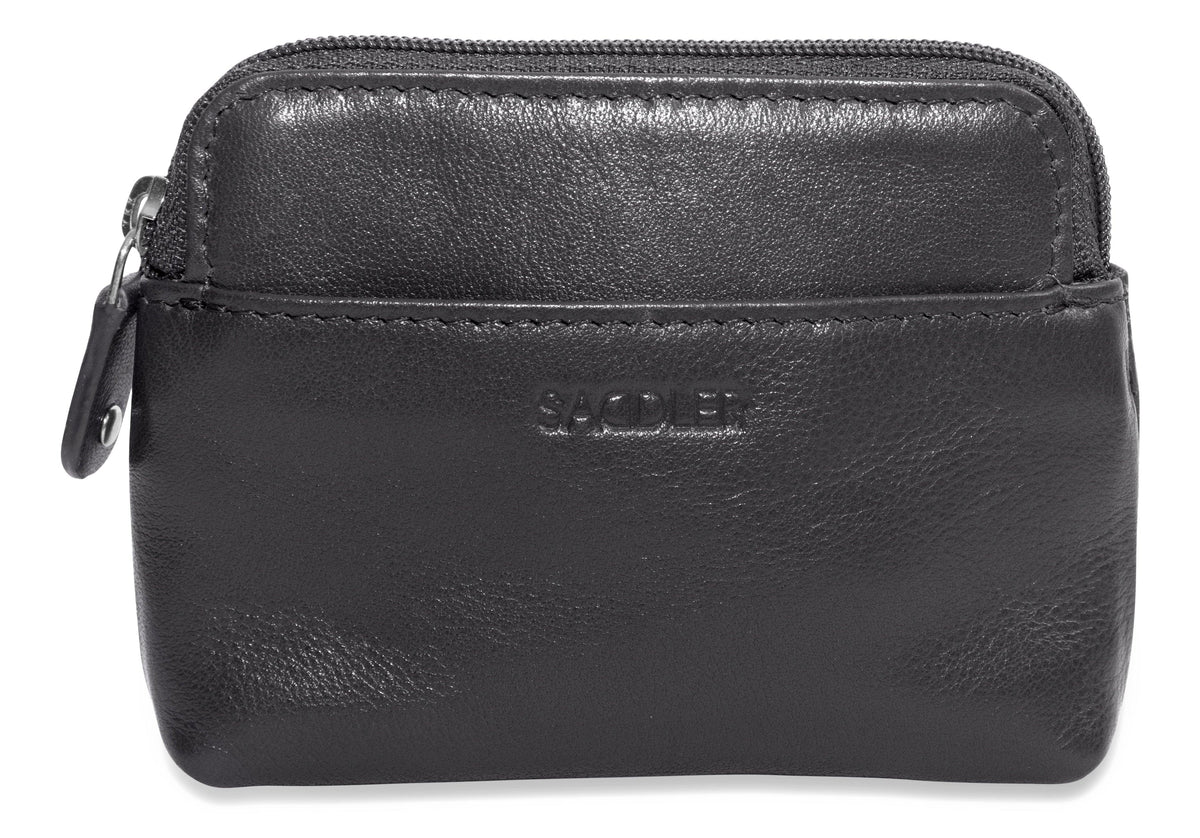 Compact Leather Zip-Top Purse "Pia" – Handmade by Saddler | RFID Protected &amp; Gift Boxed | Multi-Functional Card, Coin &amp; Key Holder