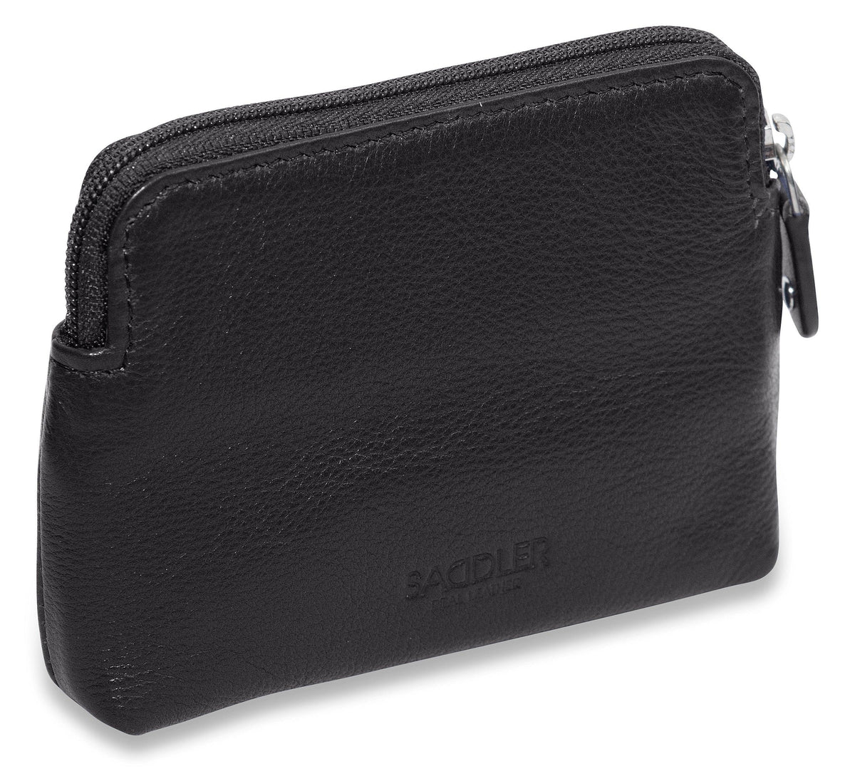 Compact Leather Zip-Top Purse "Pia" – Handmade by Saddler | RFID Protected &amp; Gift Boxed | Multi-Functional Card, Coin &amp; Key Holder
