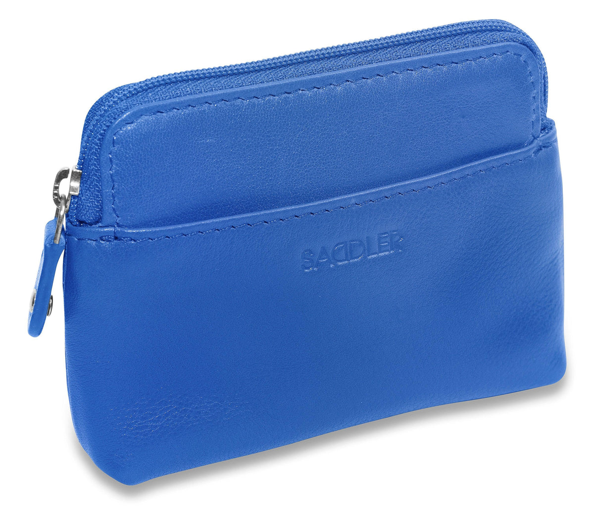 Compact Leather Zip-Top Purse "Pia" – Handmade by Saddler | RFID Protected &amp; Gift Boxed | Multi-Functional Card, Coin &amp; Key Holder
