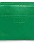 Compact Leather Zip-Top Purse "Pia" – Handmade by Saddler | RFID Protected & Gift Boxed | Multi-Functional Card, Coin & Key Holder
