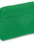 Compact Leather Zip-Top Purse "Pia" – Handmade by Saddler | RFID Protected & Gift Boxed | Multi-Functional Card, Coin & Key Holder