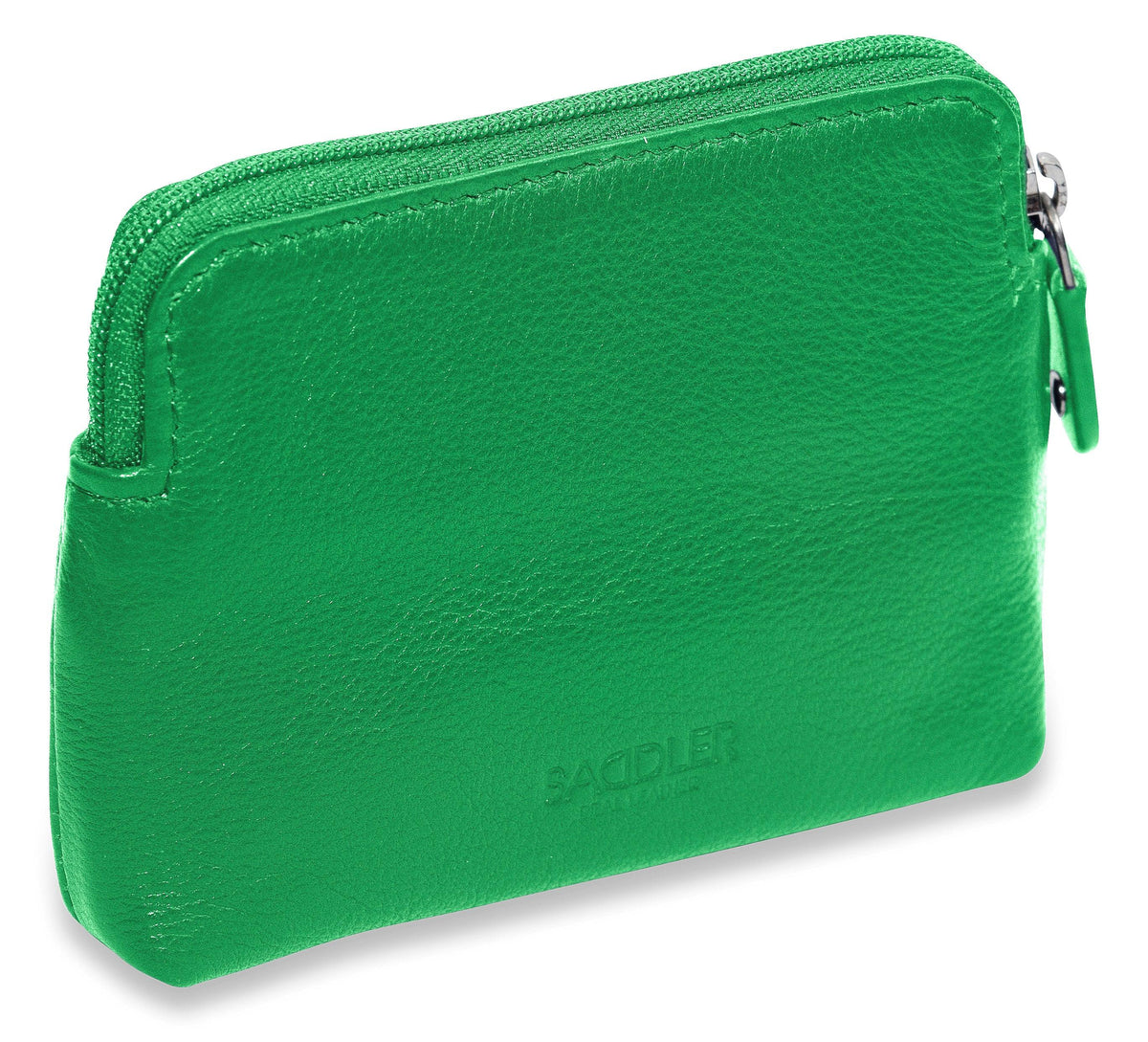 Compact Leather Zip-Top Purse "Pia" – Handmade by Saddler | RFID Protected &amp; Gift Boxed | Multi-Functional Card, Coin &amp; Key Holder