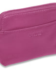 Compact Leather Zip-Top Purse "Pia" – Handmade by Saddler | RFID Protected & Gift Boxed | Multi-Functional Card, Coin & Key Holder