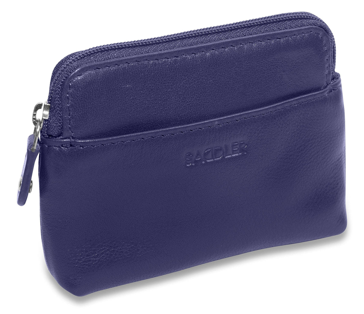 Compact Leather Zip-Top Purse "Pia" – Handmade by Saddler | RFID Protected &amp; Gift Boxed | Multi-Functional Card, Coin &amp; Key Holder