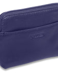 Compact Leather Zip-Top Purse "Pia" – Handmade by Saddler | RFID Protected & Gift Boxed | Multi-Functional Card, Coin & Key Holder