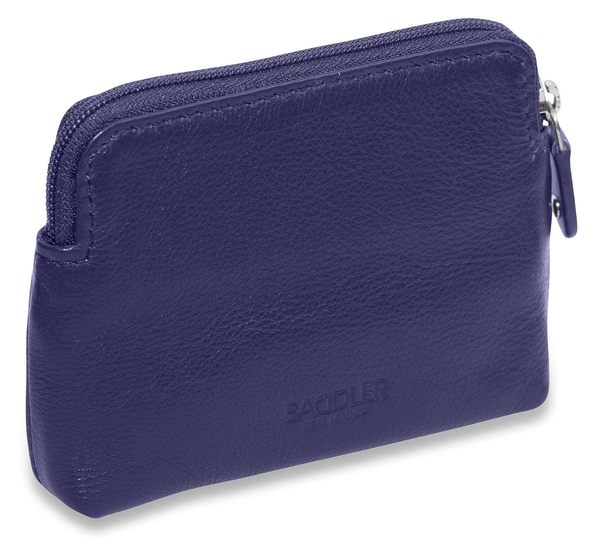 Compact Leather Zip-Top Purse "Pia" – Handmade by Saddler | RFID Protected &amp; Gift Boxed | Multi-Functional Card, Coin &amp; Key Holder