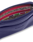 Compact Leather Zip-Top Purse "Pia" – Handmade by Saddler | RFID Protected & Gift Boxed | Multi-Functional Card, Coin & Key Holder