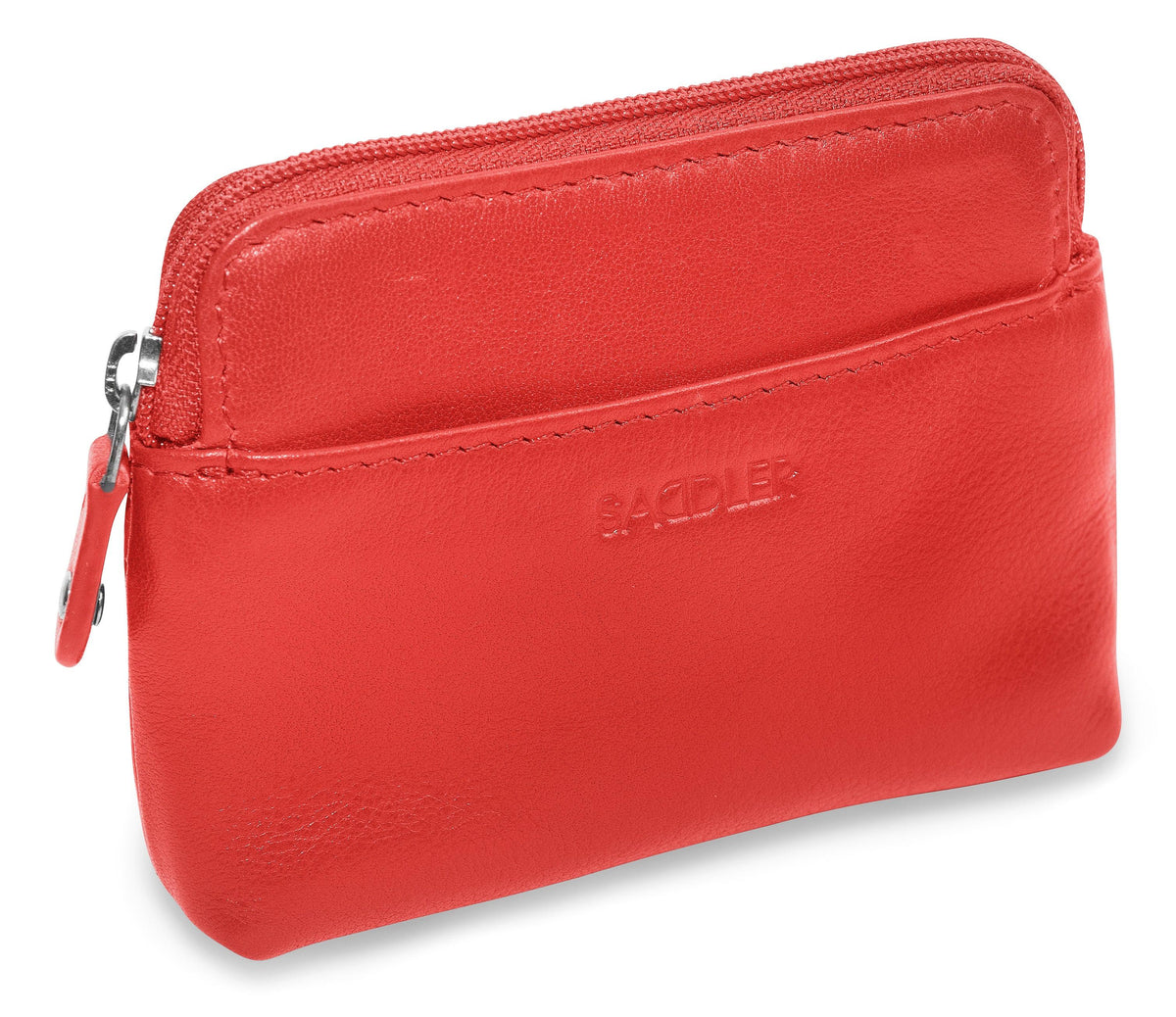 Compact Leather Zip-Top Purse "Pia" – Handmade by Saddler | RFID Protected &amp; Gift Boxed | Multi-Functional Card, Coin &amp; Key Holder