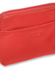 Compact Leather Zip-Top Purse "Pia" – Handmade by Saddler | RFID Protected & Gift Boxed | Multi-Functional Card, Coin & Key Holder