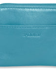 Compact Leather Zip-Top Purse "Pia" – Handmade by Saddler | RFID Protected & Gift Boxed | Multi-Functional Card, Coin & Key Holder