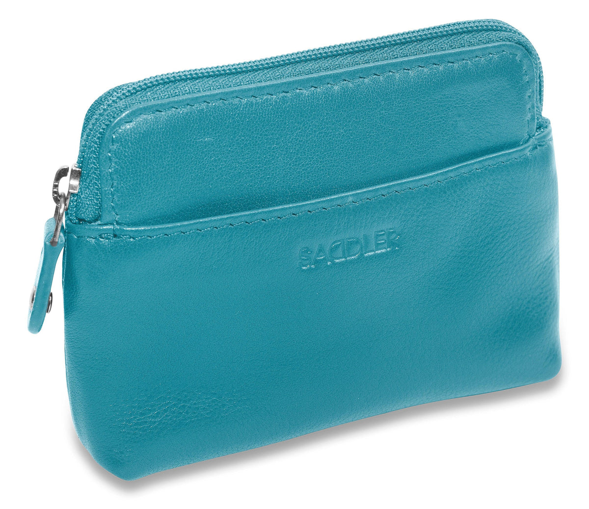 Compact Leather Zip-Top Purse "Pia" – Handmade by Saddler | RFID Protected &amp; Gift Boxed | Multi-Functional Card, Coin &amp; Key Holder
