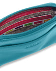 Compact Leather Zip-Top Purse "Pia" – Handmade by Saddler | RFID Protected & Gift Boxed | Multi-Functional Card, Coin & Key Holder