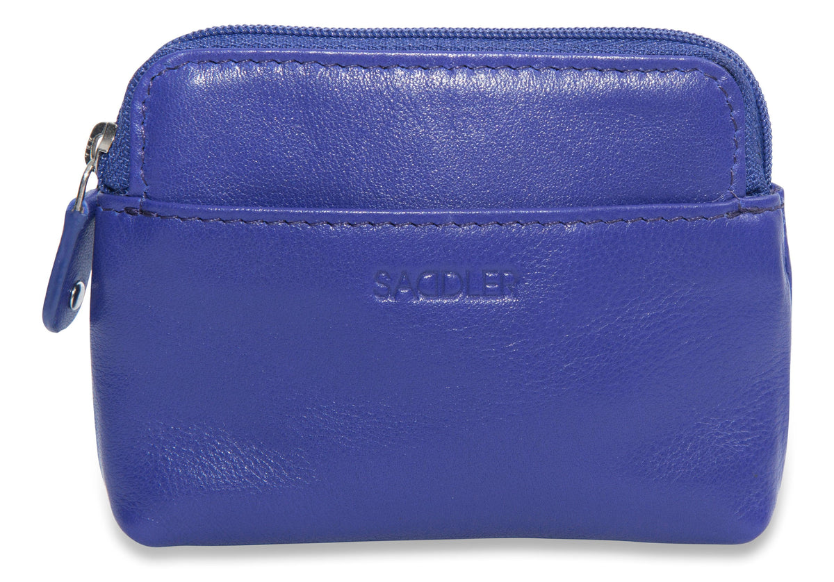 Compact Leather Zip-Top Purse "Pia" – Handmade by Saddler | RFID Protected &amp; Gift Boxed | Multi-Functional Card, Coin &amp; Key Holder