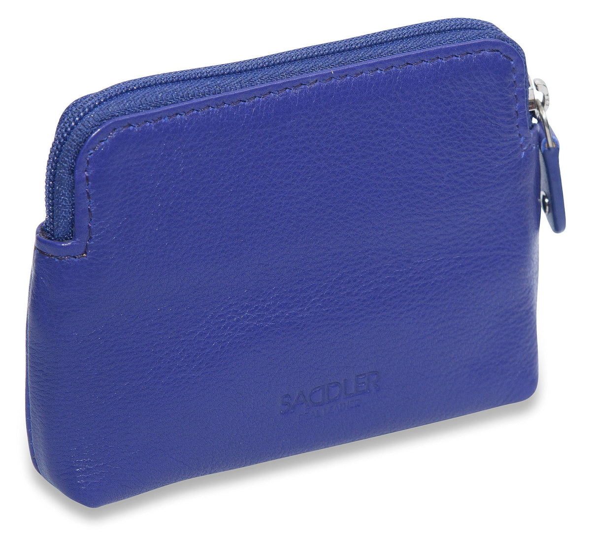 Compact Leather Zip-Top Purse "Pia" – Handmade by Saddler | RFID Protected &amp; Gift Boxed | Multi-Functional Card, Coin &amp; Key Holder