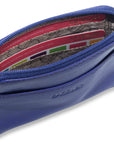 Compact Leather Zip-Top Purse "Pia" – Handmade by Saddler | RFID Protected & Gift Boxed | Multi-Functional Card, Coin & Key Holder