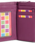 SADDLER GEORGIE Leather Double-Sided Purse - 13 Card Slots, Generous Space for Notes and Coins - RFID Protected