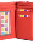 SADDLER GEORGIE Leather Double-Sided Purse - 13 Card Slots, Generous Space for Notes and Coins - RFID Protected