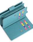 SADDLER GEORGIE Leather Double-Sided Purse - 13 Card Slots, Generous Space for Notes and Coins - RFID Protected
