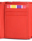 SADDLER CARLA Handmade Leather Compact Trifold Purse – RFID Protected | 5 Card Slots, ID Window & Zipped Coin Pocket | Gift Boxed