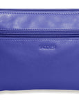SADDLER SCARLETT Leather Zip Top Mini Clutch - Phone Holder with Detachable Wrist Strap - RFID Protected