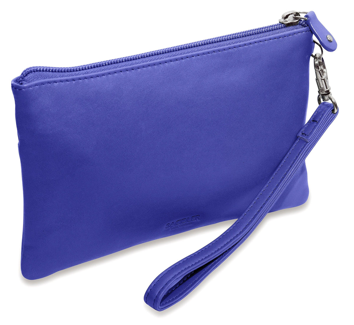 SADDLER SCARLETT Leather Zip Top Mini Clutch - Phone Holder with Detachable Wrist Strap - RFID Protected