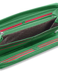 SADDLER SOPHIA Leather Zip Around Purse  - 15 Card slots, Mobile Phone Pocket,  Detachable Wrist Strap- RFID Protected