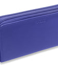 SADDLER GABRIELLA Leather Double Zip Around Purse - 8 Card Slots, Phone Pocket, and Coin Purse - RFID Protected
