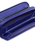 SADDLER GABRIELLA Leather Double Zip Around Purse - 8 Card Slots, Phone Pocket, and Coin Purse - RFID Protected