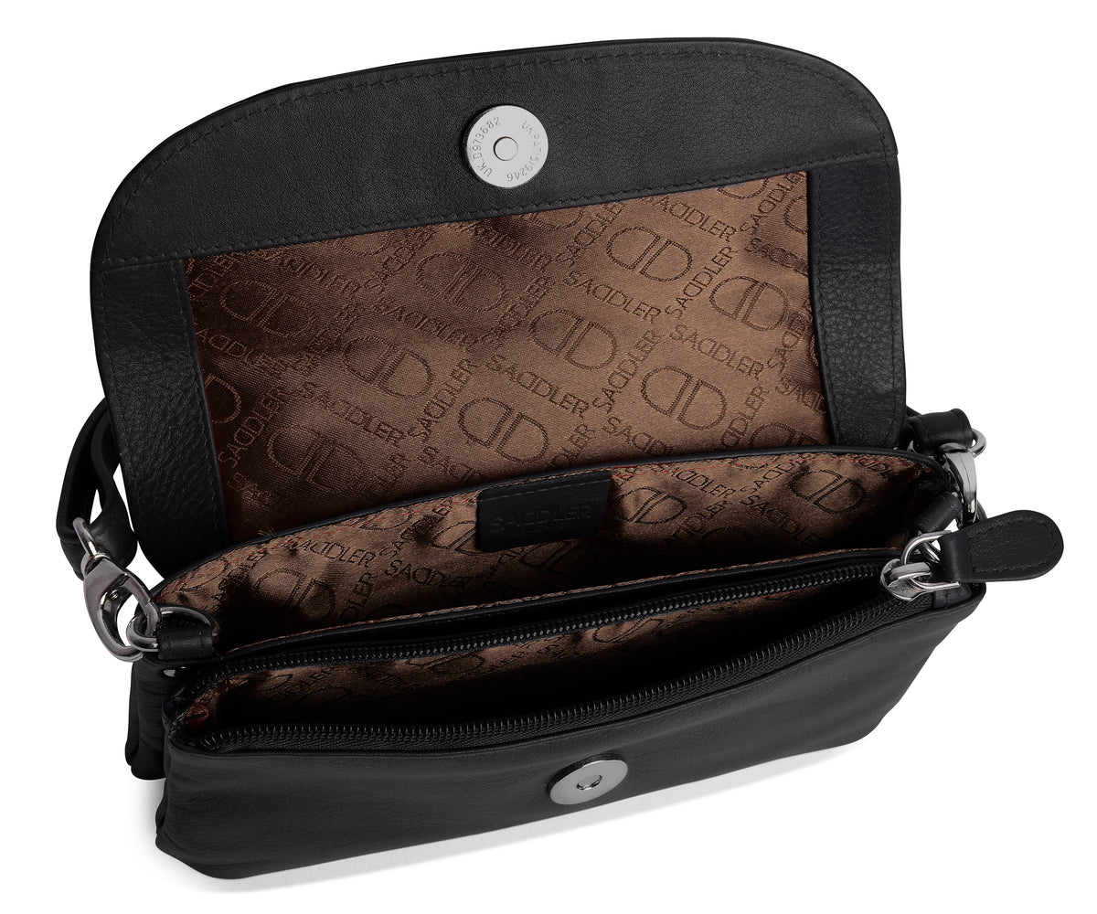 SADDLER Audrey Compact Leather Crossbody Bag &amp; Clutch – Versatile &amp; Stylish - Gift Boxed