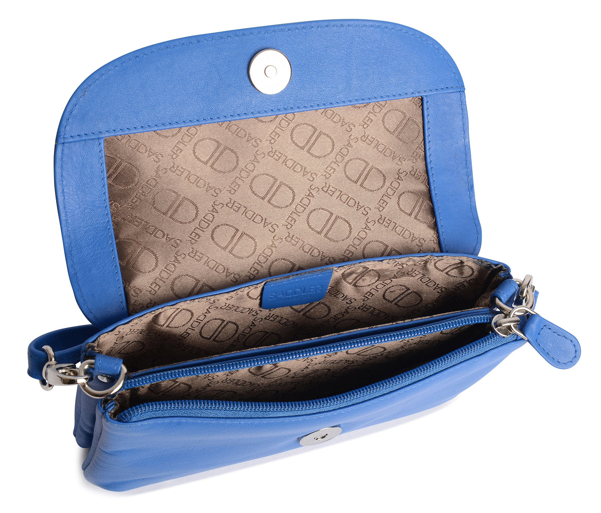 SADDLER Audrey Compact Leather Crossbody Bag &amp; Clutch – Versatile &amp; Stylish - Gift Boxed