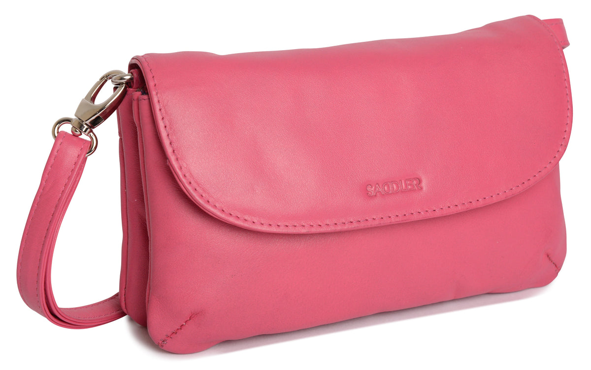 SADDLER Audrey Compact Leather Crossbody Bag &amp; Clutch – Versatile &amp; Stylish - Gift Boxed