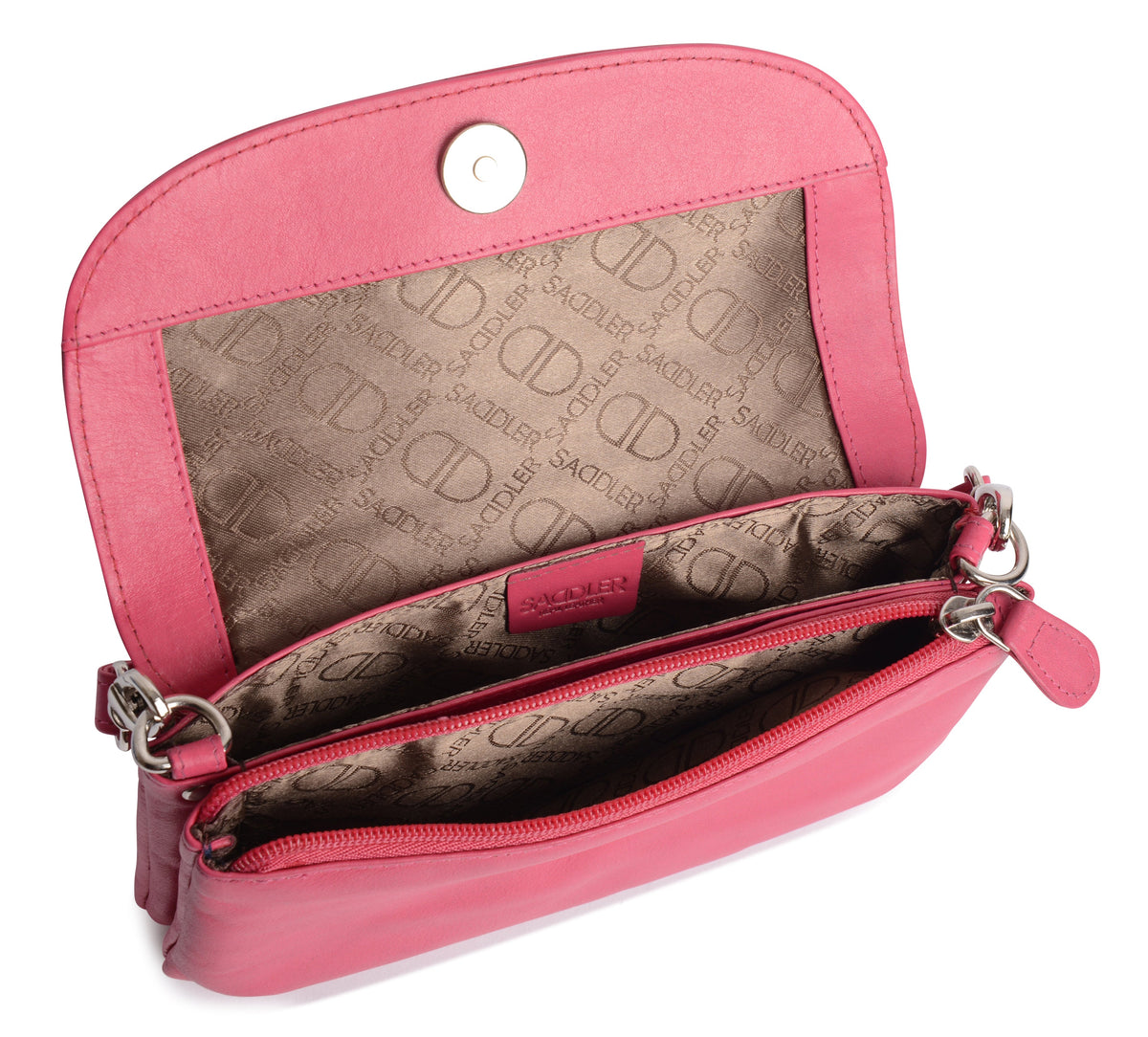 SADDLER Audrey Compact Leather Crossbody Bag &amp; Clutch – Versatile &amp; Stylish - Gift Boxed