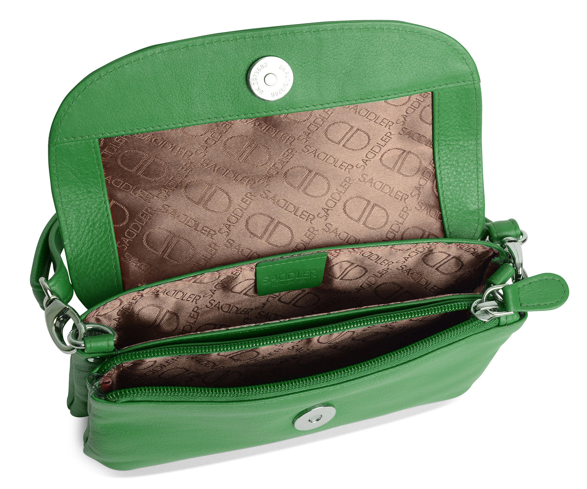 SADDLER Audrey Compact Leather Crossbody Bag &amp; Clutch – Versatile &amp; Stylish - Gift Boxed