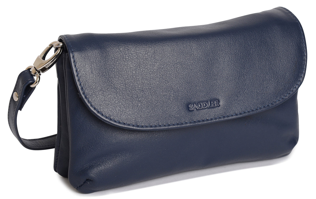 SADDLER Audrey Compact Leather Crossbody Bag &amp; Clutch – Versatile &amp; Stylish - Gift Boxed
