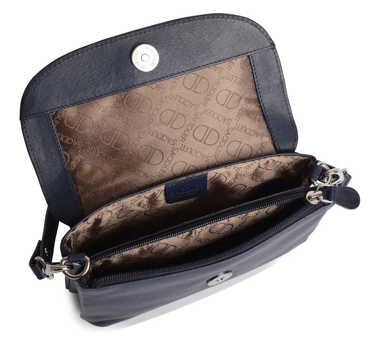 SADDLER Audrey Compact Leather Crossbody Bag &amp; Clutch – Versatile &amp; Stylish - Gift Boxed