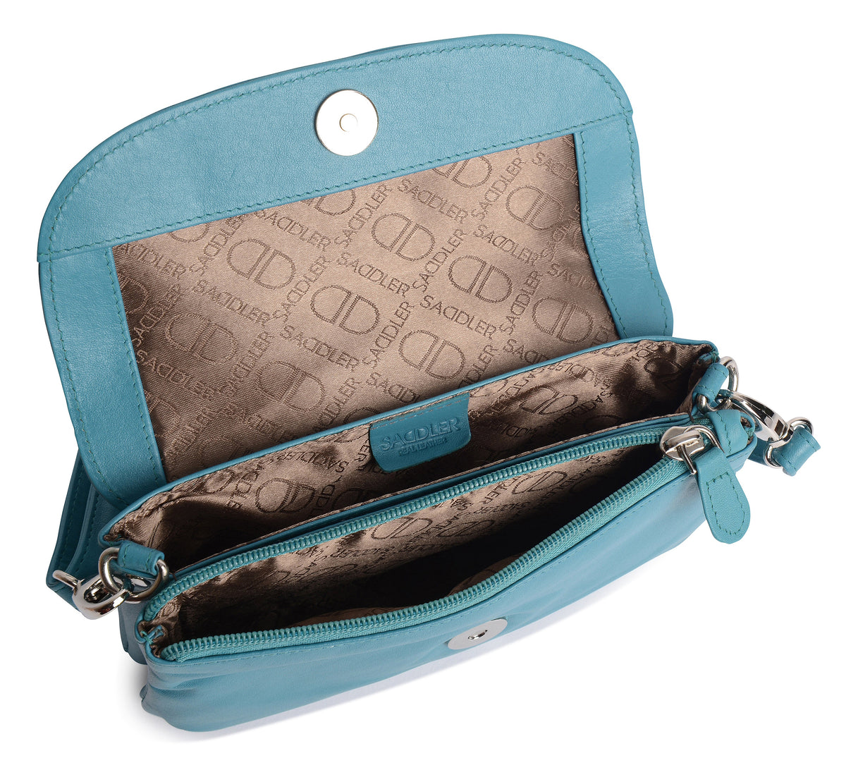 SADDLER Audrey Compact Leather Crossbody Bag &amp; Clutch – Versatile &amp; Stylish - Gift Boxed