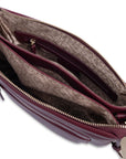 Ellen Leather 3-Section Zip-Top Crossbody bag  - Handmade by Saddler