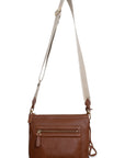 Ellen Leather 3-Section Zip-Top Crossbody bag  - Handmade by Saddler