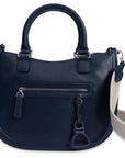 SADDLER "Chloe" Real Leather Twin-Handle Handbag with Crossbody Strap - Handmade, with Keepsake Pouch