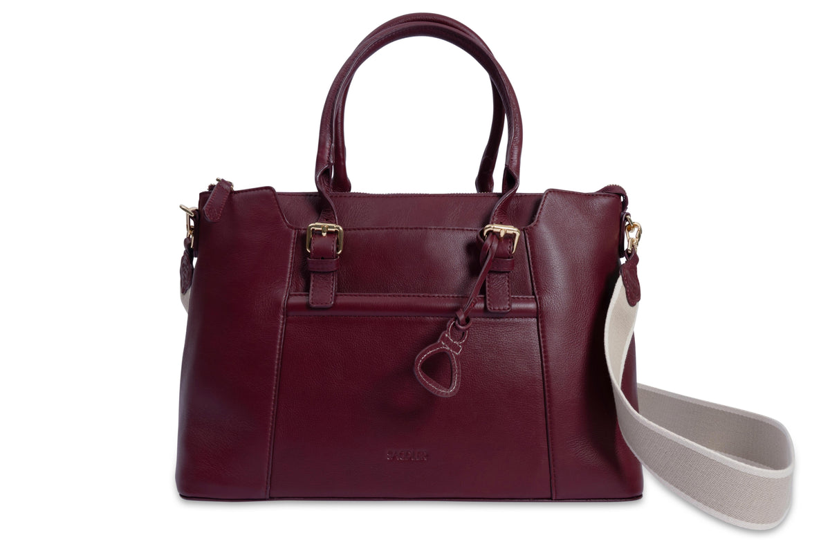 Elizabeth Leather Workbag  - Handmade by Saddler - Practical, Spacious &amp; Elegant Design
