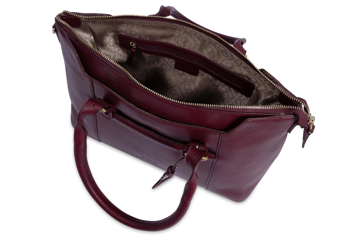 Elizabeth Leather Workbag  - Handmade by Saddler - Practical, Spacious &amp; Elegant Design